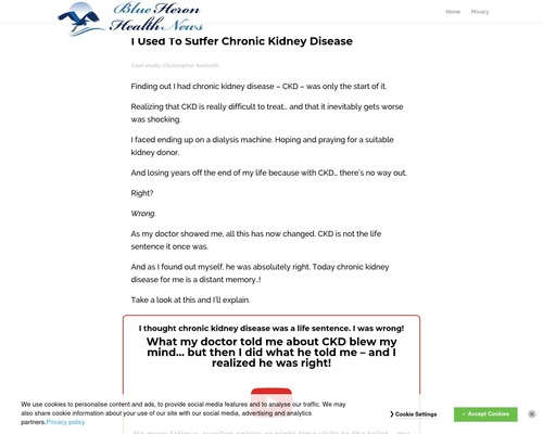 My Chronic Kidney cb | Blue Heron Health News